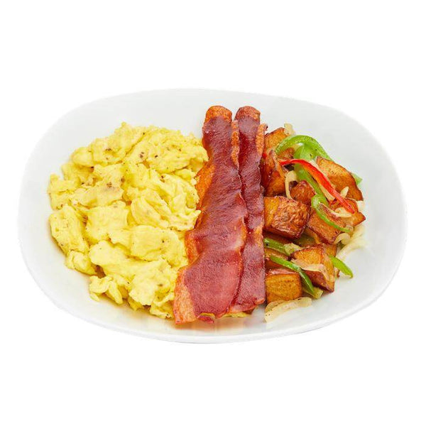 100 % Aldi breakfast - eggs scrambled w/ almond milk, spinach & bacon bits.  Topped w/ honey. Side of turkey bacon : r/aldi