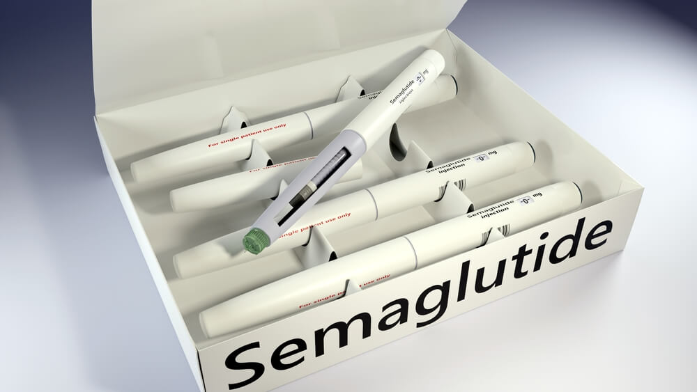 3d illustration of a packaged set of semaglutide injection pens