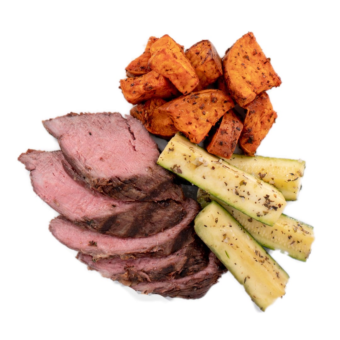 Steak, Sweet Potatoes & Zucchini