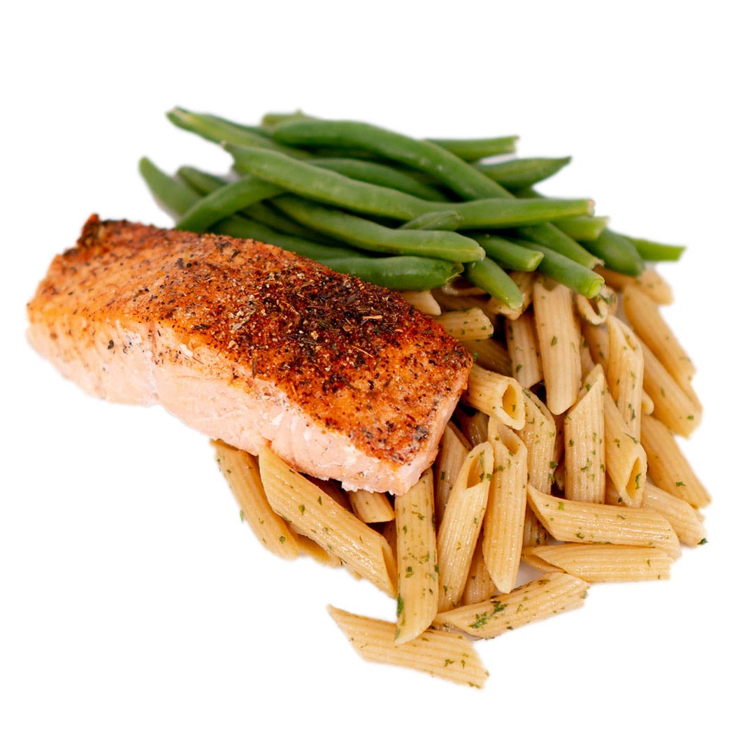 Salmon, Whole Wheat Pasta & Green Beans