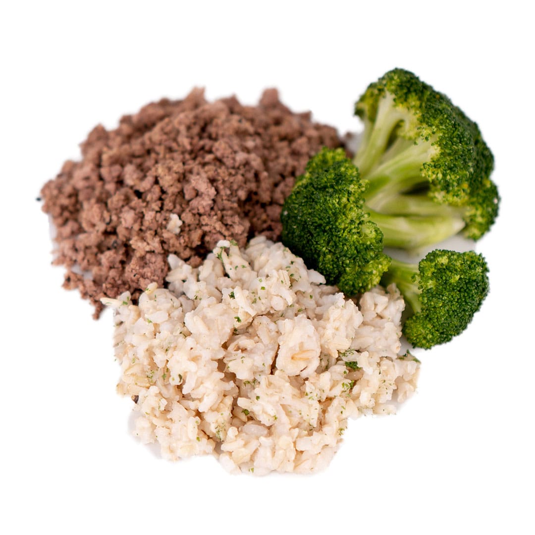 Ground Beef, Brown Rice & Broccoli