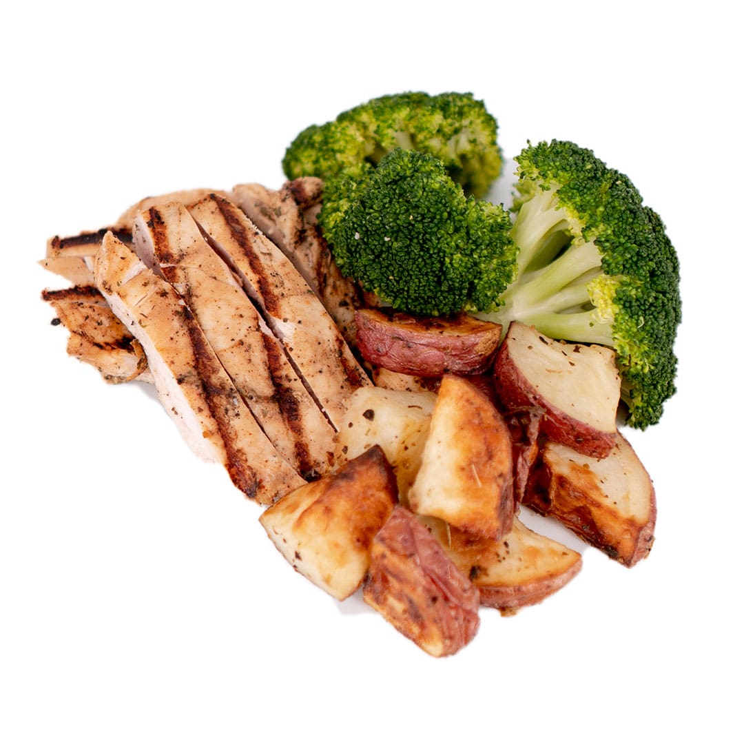 Grilled Chicken, Red Potatoes & Broccoli