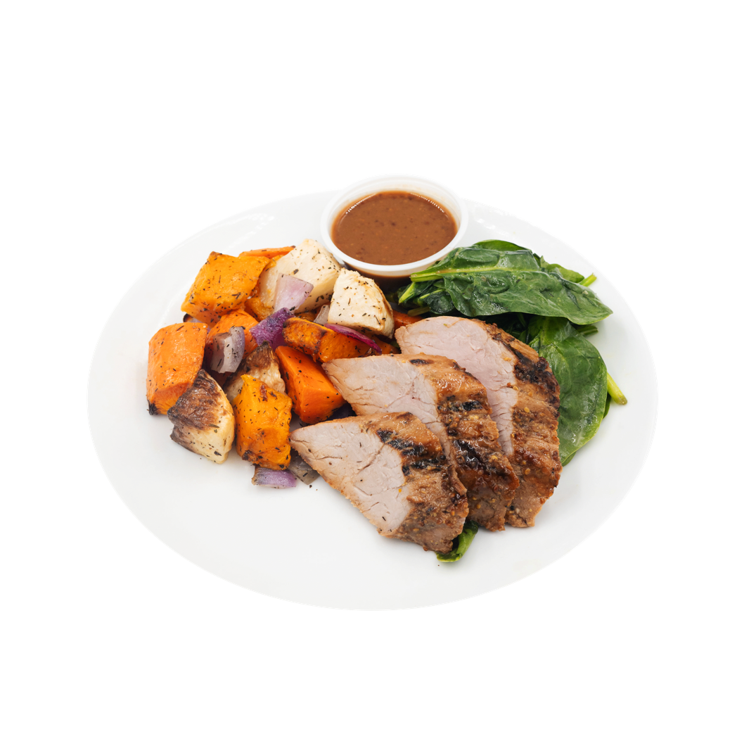 Maple Mustard Glazed Pork Tenderloin Meal