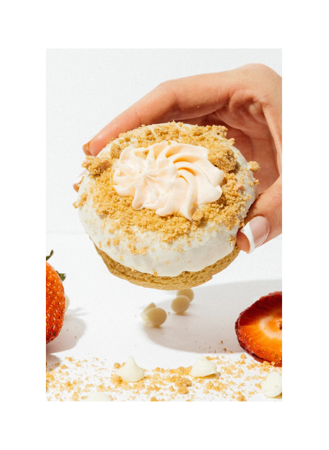 Strawberry Shortcake Protein Donuts- Dough'd Up