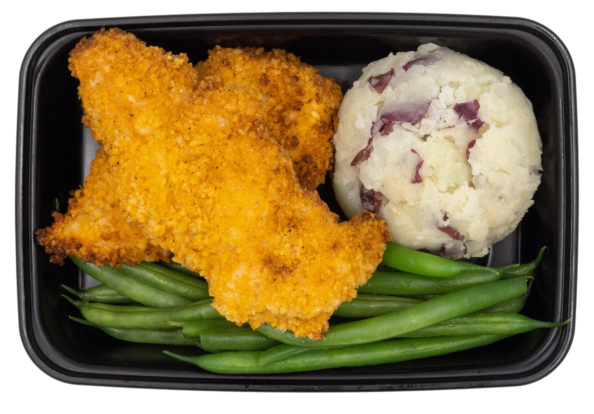 #35  Chicken Tenders, Red Mash, Green Beans