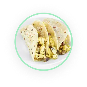 <p>Chicken Sausage Breakfast Tacos</p>